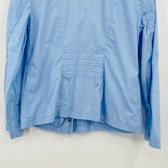 Chico's Size 0 Small Blue Long Sleeve Zip Up Lightweight Utility Jacket Casual - Picture 8 of 9
